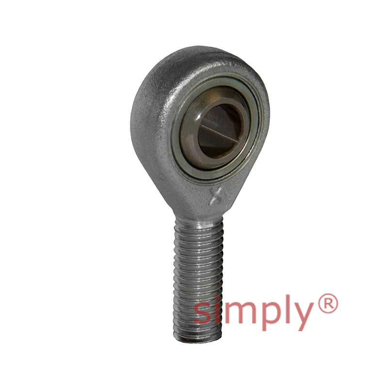 Fluro GALXSW22 Left Hand Zinc Plated Steel / PTFE Lined Maintenance Free Male Plain Rod End M22x1.5 Thread