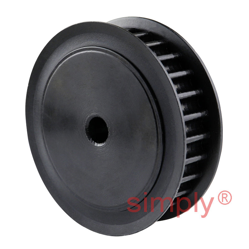 PowerDrive P28-5M-15F - 5mm Pitch 28 Tooth Flanged HTD Type Steel Pilot Bore Timing Pulley for 15mm Wide Belts