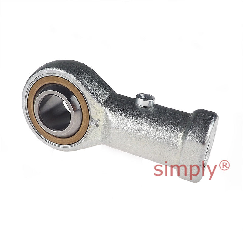 Fluro GILXS18 Left Hand Steel / Bronze Female Plain Rod End M18x1.5 Thread