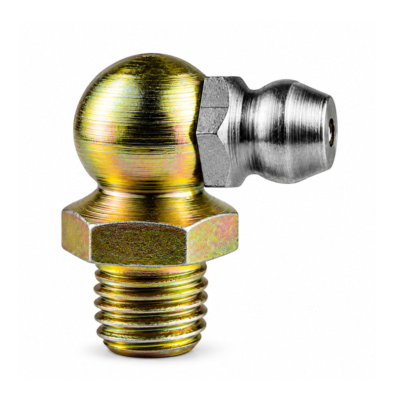 R1/4x19 BSPT 90 Degrees Mild Steel Hydraulic Grease Nipples - Pack of 500