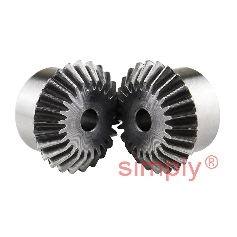 SBM45/16 Metric En8 Steel Mitre Gear (Set of 2) 16 Tooth 4.5 MOD 20 Deg Pressure Angle - Allow 2-3 Days