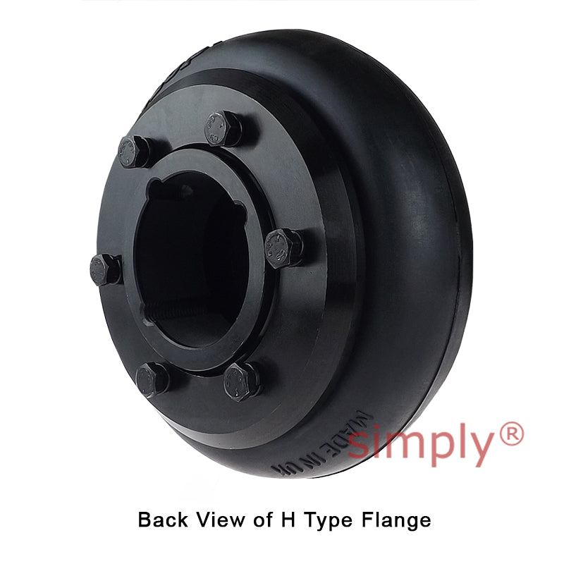 Major Brand F120H/F120H Outer Facing Taper Bores Type Tyre Drive Coupling Assembly with Natural Rubber Tyre