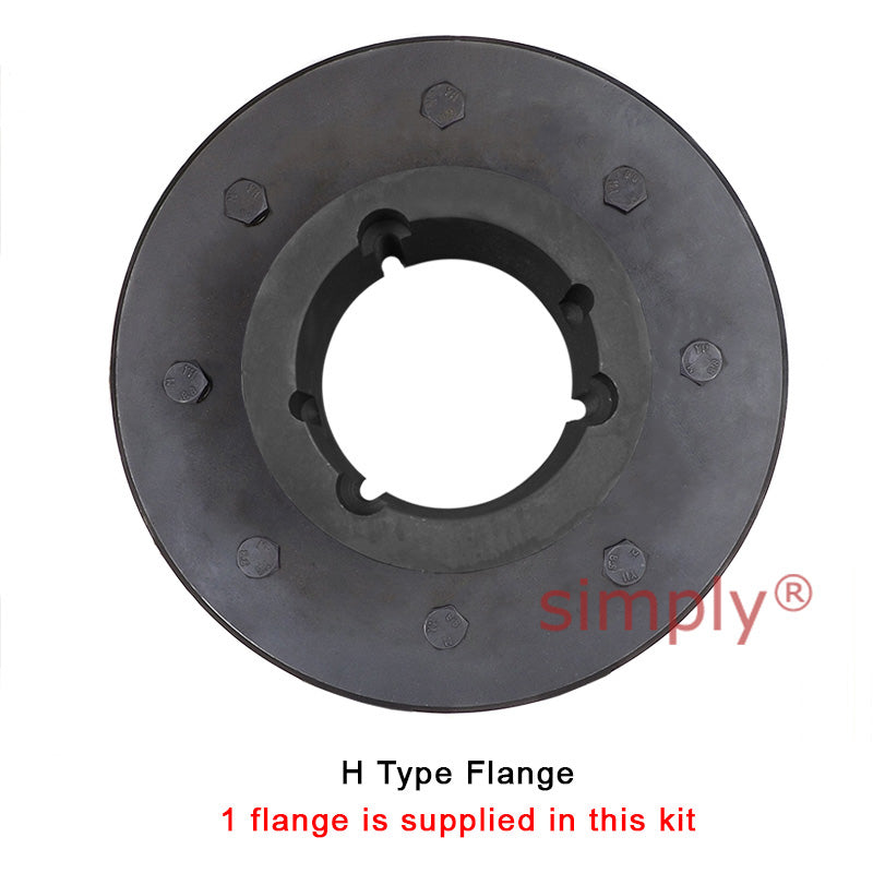 Major Brand F140H/F140F Inner/Outer Facing Taper Bores Type Tyre Drive Coupling Assembly with Natural Rubber Tyre