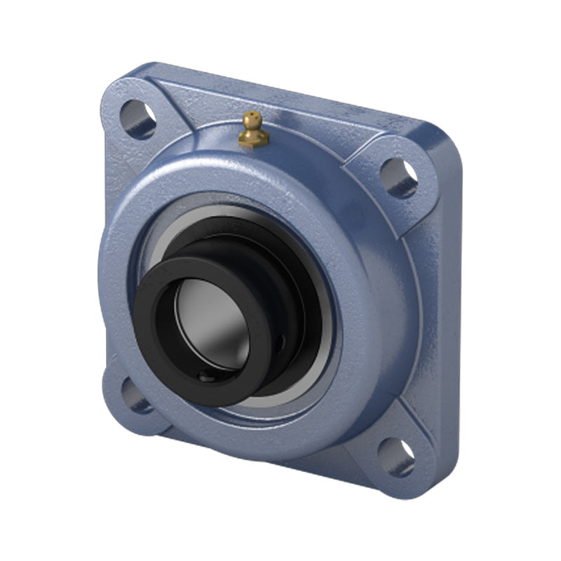 HCF320 Metric Four Bolt Square Cast Iron Flange Housing with 100mm Bore Insert