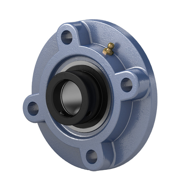 HCFC217-55 Imperial Four Bolt Cast Iron Round Flanged Housing with 3-7/16 inch Eccentric Collar Insert