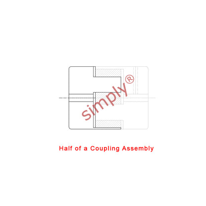 Major Brand L090B Pilot Bored Jaw Coupling Max Bore 24mm
