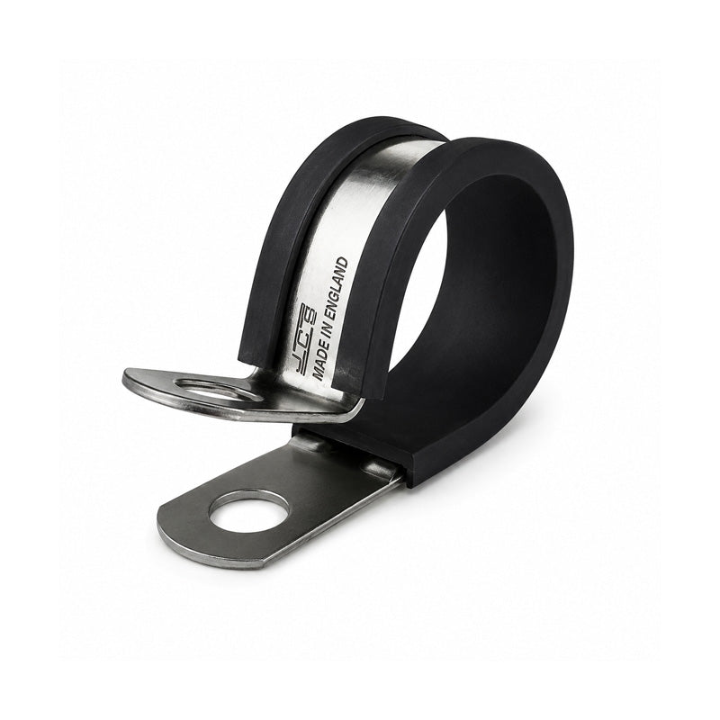 JCS PESH6 Hi-Temp 304 Stainless Steel P-Clip with TPE Liner Band 6mm Closed Diameter
