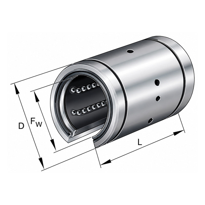 INA KBO50PPAS Relubricatable Linear Ball Bushing with Contact Seals 50x75x100mm
