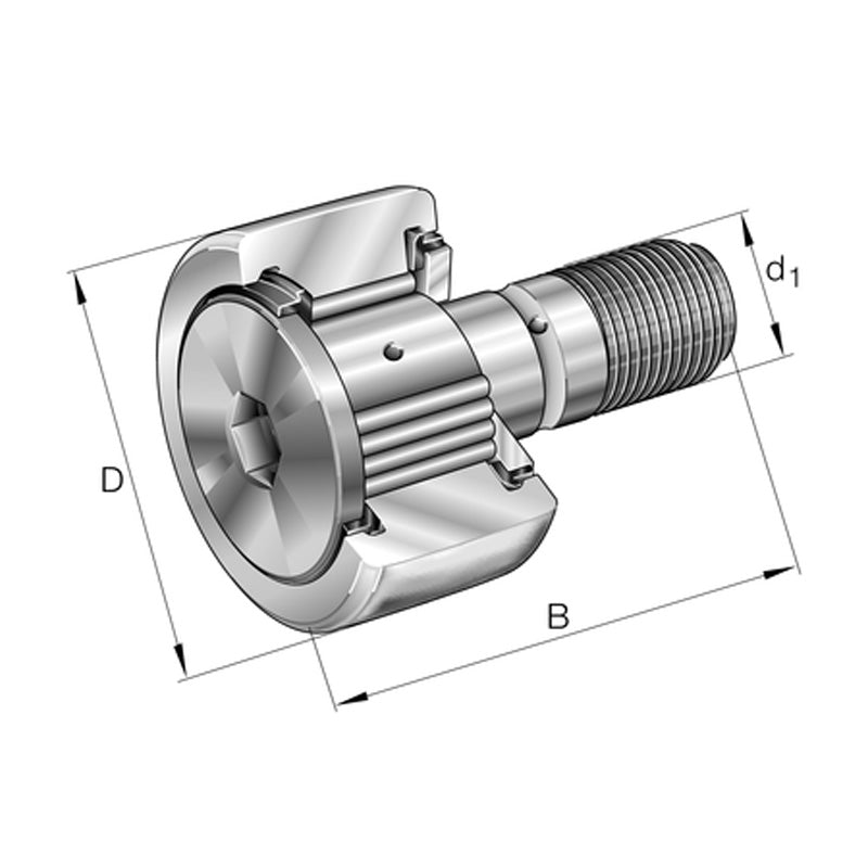 INA KRV40-PP Stud Type Track Roller 18x40x58mm - Allow 1-2 Days - Contact Us For Faster Delivery