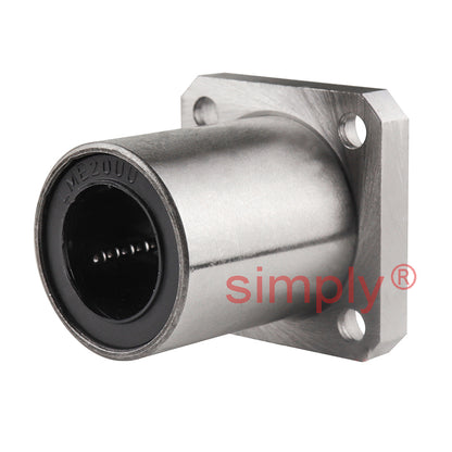 LMEK20UU Square Flanged Linear Ball Bushing with Rubber Seals and Resin Retainer 20x32x45mm