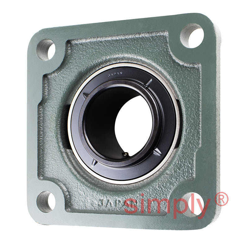 NTN M-UCF210D1 Metric Four Bolt Square Cast Iron Flange Housing with 50mm Bore Insert - Allow 2-3 Days