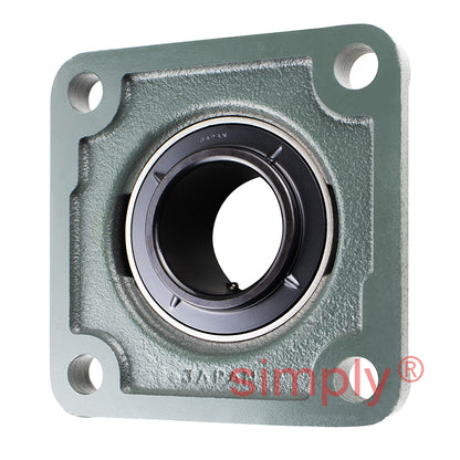 NTN M-UCF210D1 Metric Four Bolt Square Cast Iron Flange Housing with 50mm Bore Insert - Allow 2-3 Days