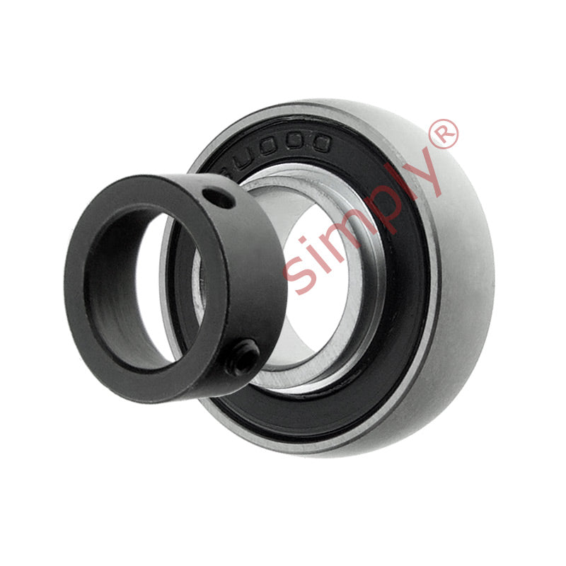 SU002 Stainless Steel Metric Eccentric Collar Type Bearing Insert with 15mm Bore 32mm Outside Diameter