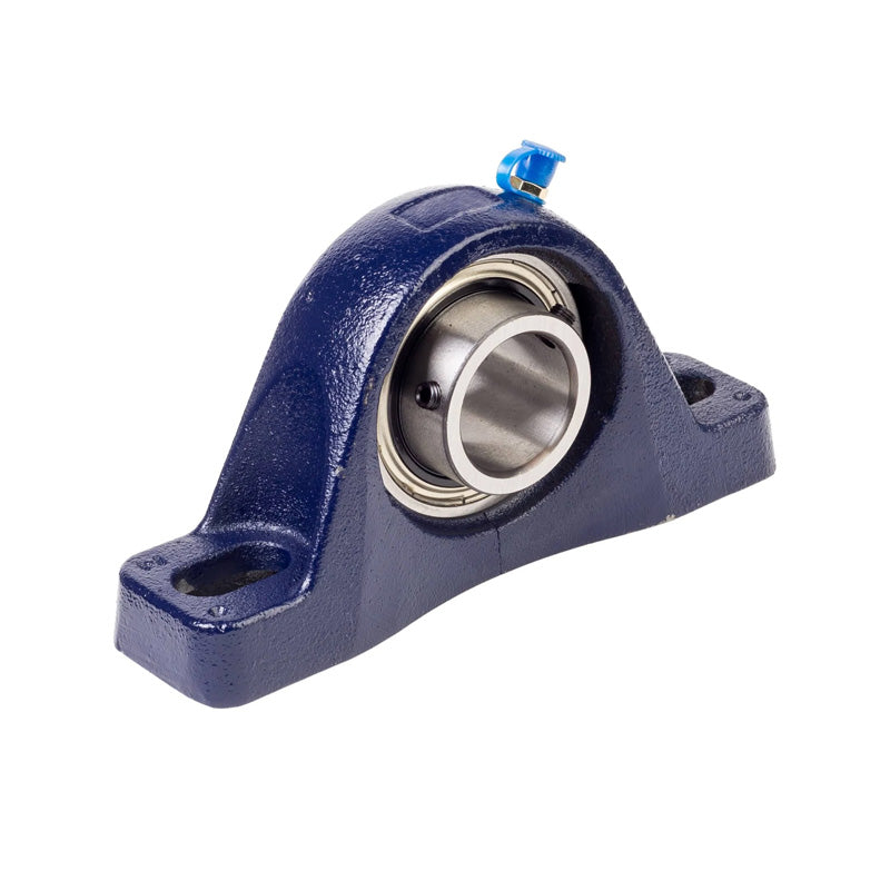 RHP MP100 Two Bolt Cast Iron Pillow Block and 100mm Bore Grub Screw Insert