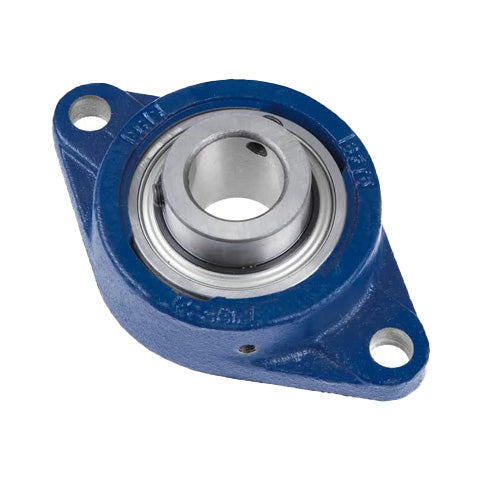 RHP MSFT1-15/16 Heavy Duty Two Bolt Oval Cast Iron Flange Housing 1-15/16 inch Bore Insert