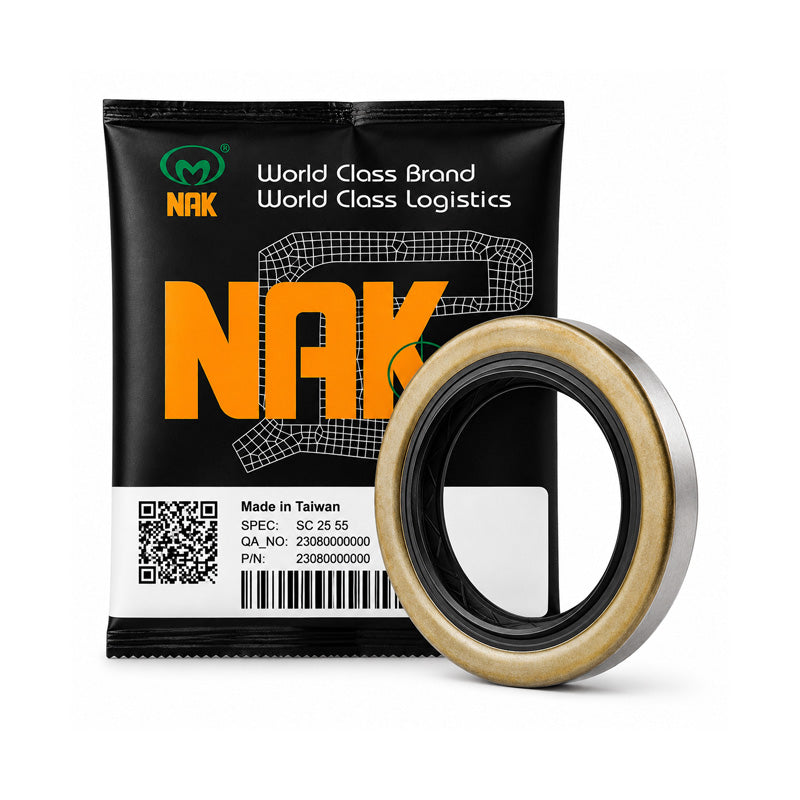 NAK 2x2.75x0.5 inch Metal Cased Nitrile Rubber Additional Inner Case Single Lip Rotary Shaft Oil Seal with Garter Spring SA - Allow 7-10 Days