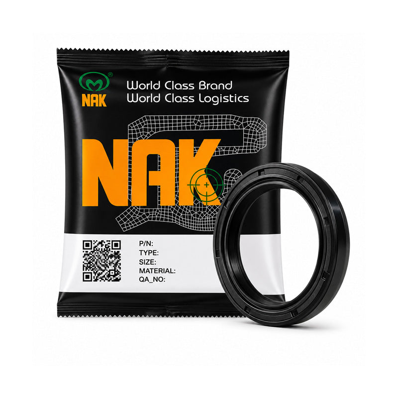 NAK 15x26x5mm Nitrile Rubber Double Lip Rotary Shaft Oil Seal with Garter Spring TC