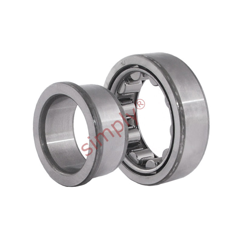 NJ408-M1-C3 + HJ408 X-life Cylindrical Roller Bearing with Cage and L-section Ring 40x110x27mm