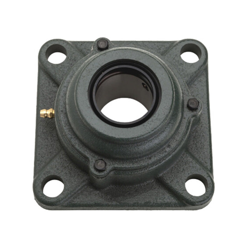 NTN C-UCF315D1 Metric Four Bolt Square Cast Iron Flange Housing with 75mm Bore Insert with Cast Iron Cover - Open Version - Allow 2-3 Days
