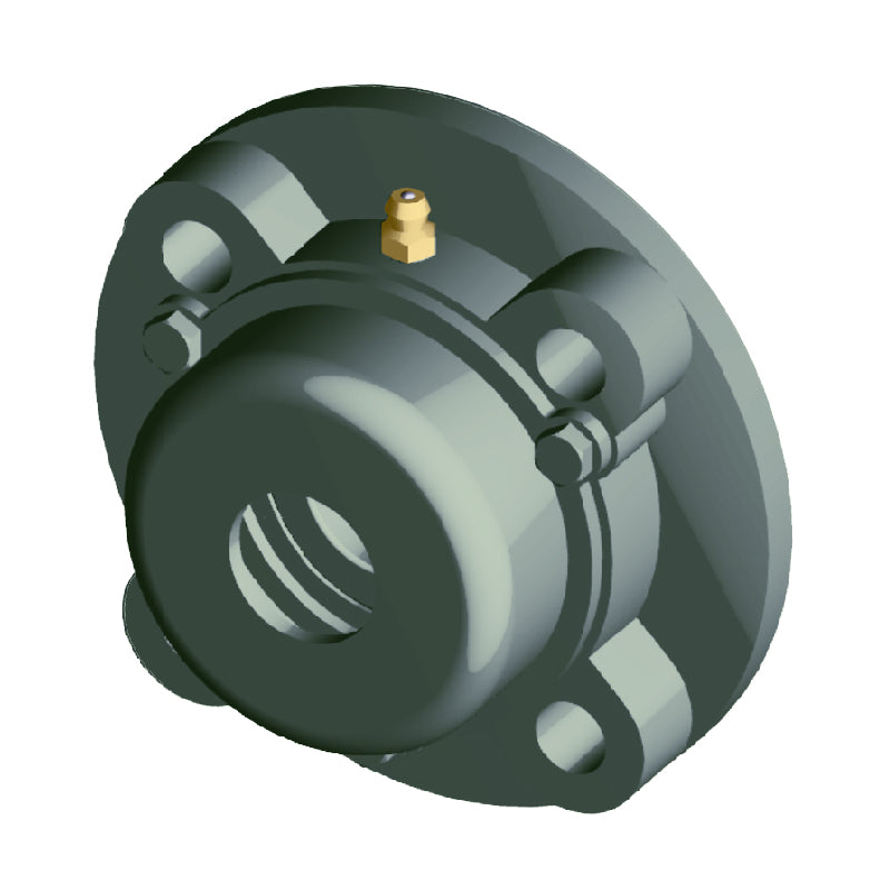 NTN C-UCFC211-200D1 Imperial Four Bolt Cast Iron Round Flanged Housing with 2 inch Insert with Cast Iron Cover - Open Version - Allow 2-3 Days