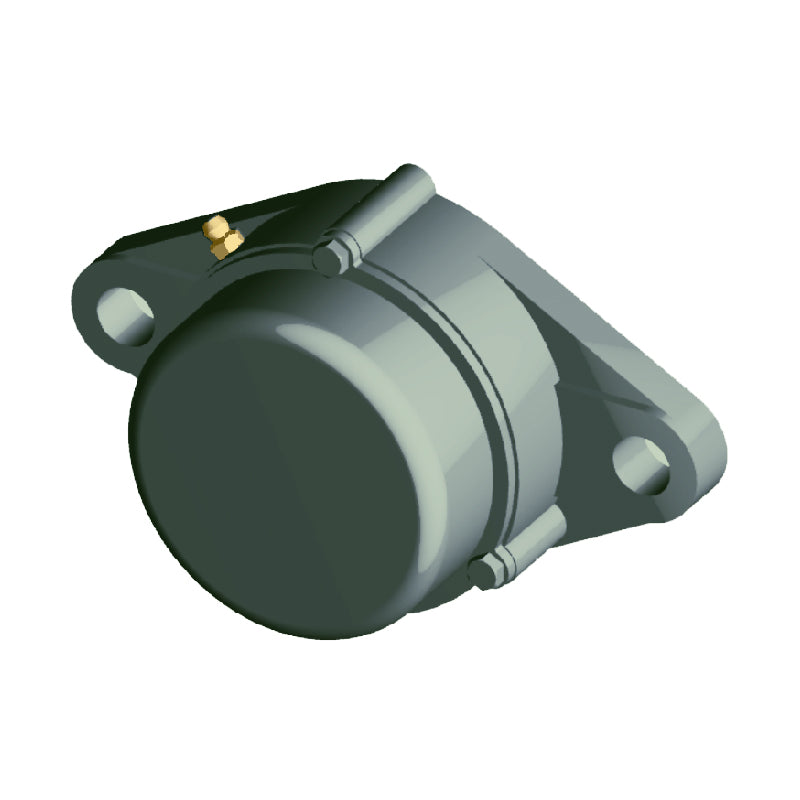 NTN CM-UCFL208D1 Metric Two Bolt Oval Cast Iron Flange Housing with 40mm Bore Insert with Cast Iron Cover - Closed Version - Allow 2-3 Days