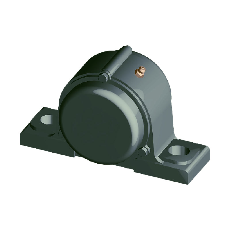 NTN CM-UCP309D1 Metric Cast Iron Two Bolt Pillow / Plummer Block Housing with 45mm Bore Insert with Cast Iron Cover - Closed Version - Allow 2-3 Days