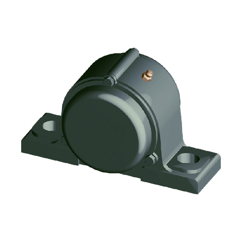 NTN CM-UCPX11-203D1 Imperial Cast Iron Two Bolt Pillow / Plummer Block Housing with 2-3/16 inch Bore Insert with Cast Iron Cover - Closed Version - Allow 2-3 Days