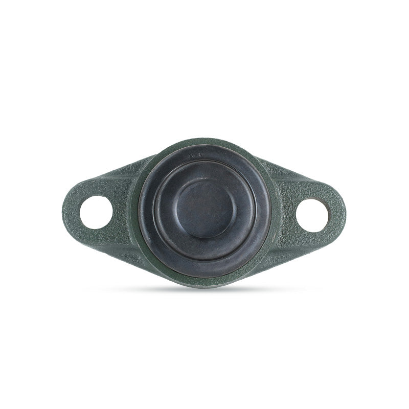 NTN SM-UCFL210-115D1 Imperial Two Bolt Oval Cast Iron Flange Housing with 1-15/16 inch Bore Insert with Steel Plate Cover - Closed Version - Allow 2-3 Days