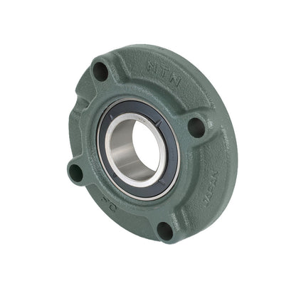 NTN UKFC206D1/H2306X Metric Four Bolt Cast Iron Round Flanged Housing Insert and Adaptor Sleeve Fits 25mm Shaft - Allow 2-3 Days