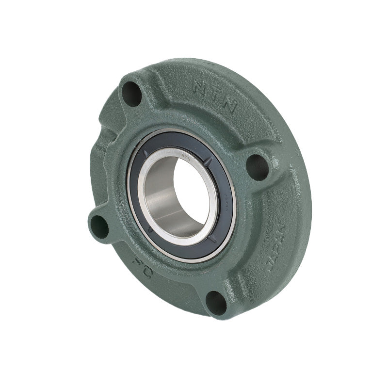 NTN UKFCX13D1/HS2313X Imperial Four Bolt Cast Iron Round Flanged Housing Insert and Adaptor Sleeve Fits 2-3/8 inch Shaft - Allow 2-3 Days