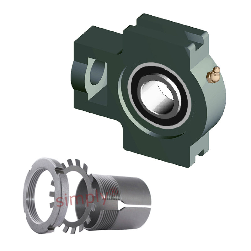 NTN UKT205D1/H2305X Metric Cast Iron Take Up Unit Insert and Adaptor Sleeve Fits 20mm Shaft - Allow 2-3 Days