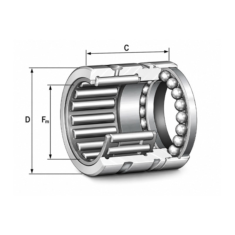 INA NX12 Needle Roller/Axial Ball Bearing 12x21x18mm - Allow 1-2 Days - Contact Us For Faster Delivery