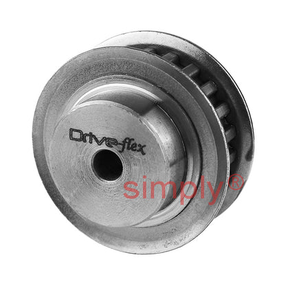 P20-MXL-025FB - 0.08 inch Pitch 20 Tooth Flanged Pilot Bore Aluminium Timing Pulley for 1/4 inch Wide Belt