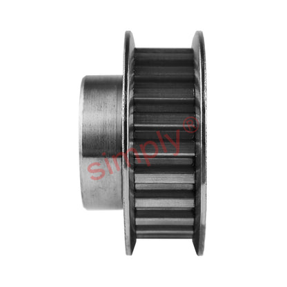P44-MXL-025F - 0.08 inch Pitch 44 Tooth Flanged Pilot Bore Aluminium Timing Pulley for 1/4 inch Wide Belt
