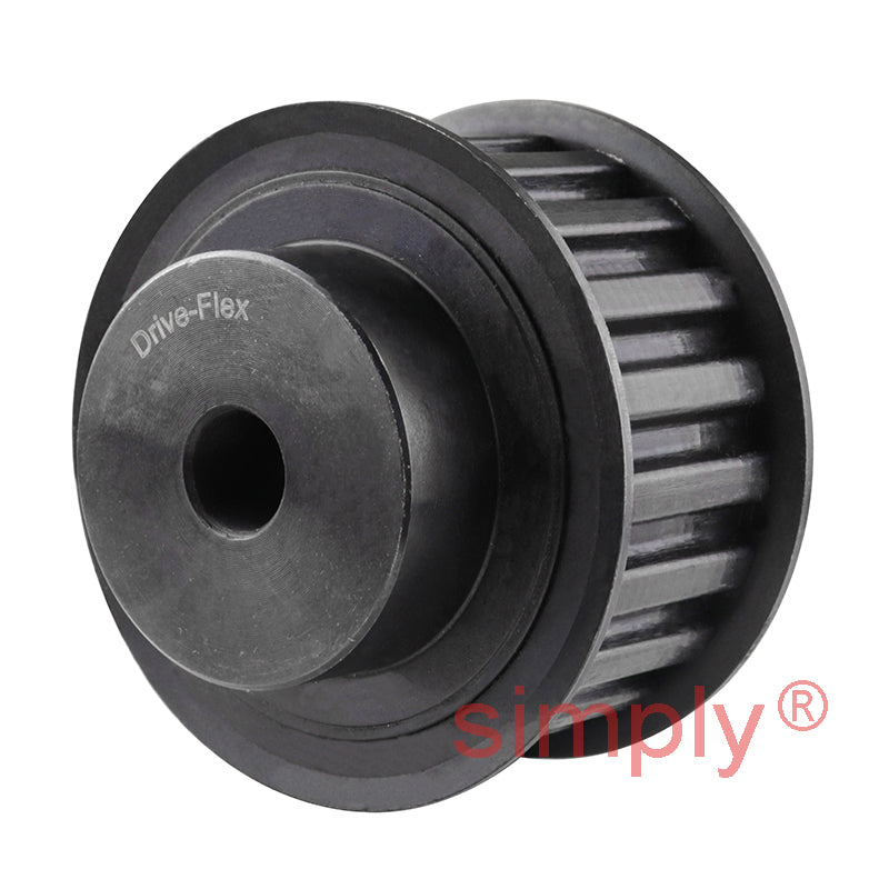 P44-H-150F - 1/2 inch Pitch 44 Tooth Flanged Pilot Bored Cast Iron Timing Pulley for 1-1/2 inch Wide Belts