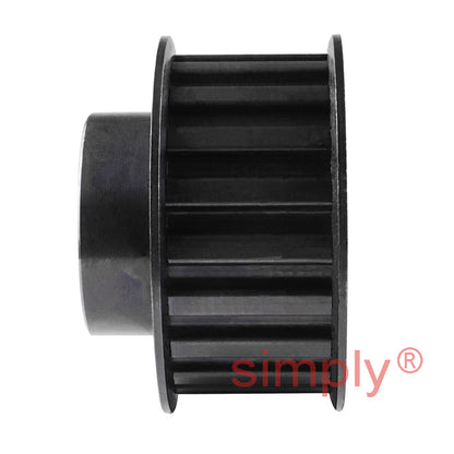P36-L-050F - 3/8 inch Pitch 36 Tooth Flanged Pilot Bored Steel Timing Pulley for 1/2 inch Wide Belts