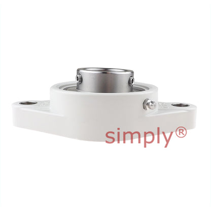 RHP PSFT30CR Thermo Plastic Two Bolt Oval Flange Housing with 30mm Bore Stainless Insert - Allow 2-3 Days