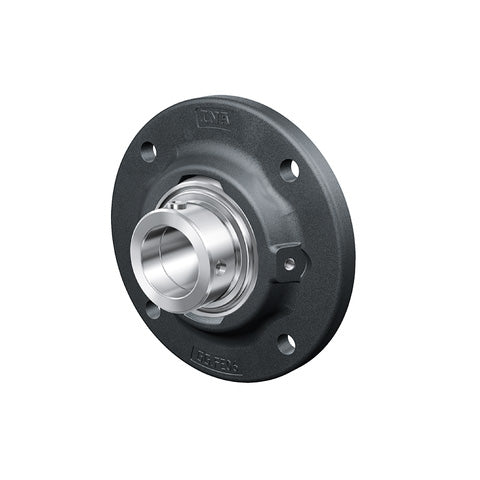 INA RMEY60XLN Four Bolt Cast Iron Round Housing with Grub Screw Insert 60mm Bore