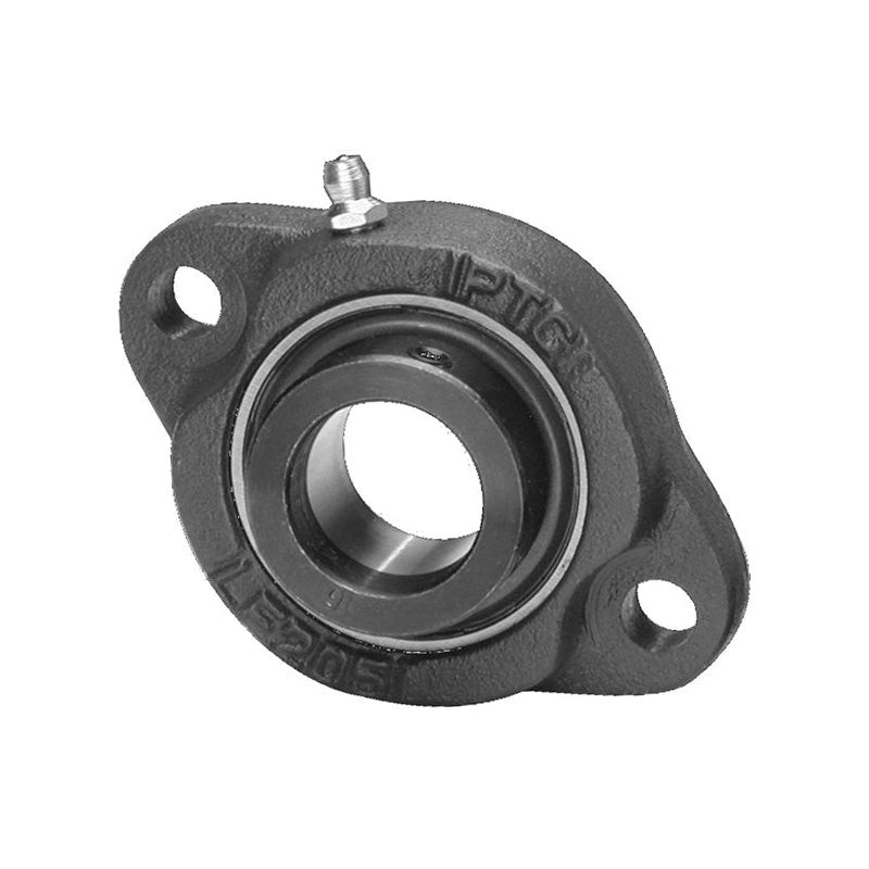 SBLF202-10 Imperial Two Bolt Cast Iron Oval Housing with 5/8 inch Bore Grub Screw Insert