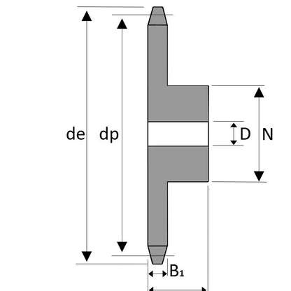 Drive-Flex 50 Tooth 32B Simplex Pilot Bore Sprocket for 2 inch Pitch Chain - Allow 2-3 Days