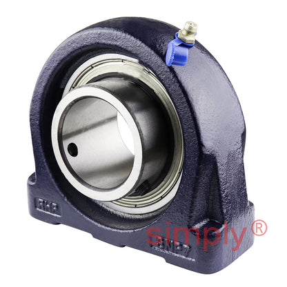 RHP SNP1-3/4 Threaded Base Small Footprint Pillow / Plummer Block and 1-3/4 inch Bore Grub Screw Full Width Insert