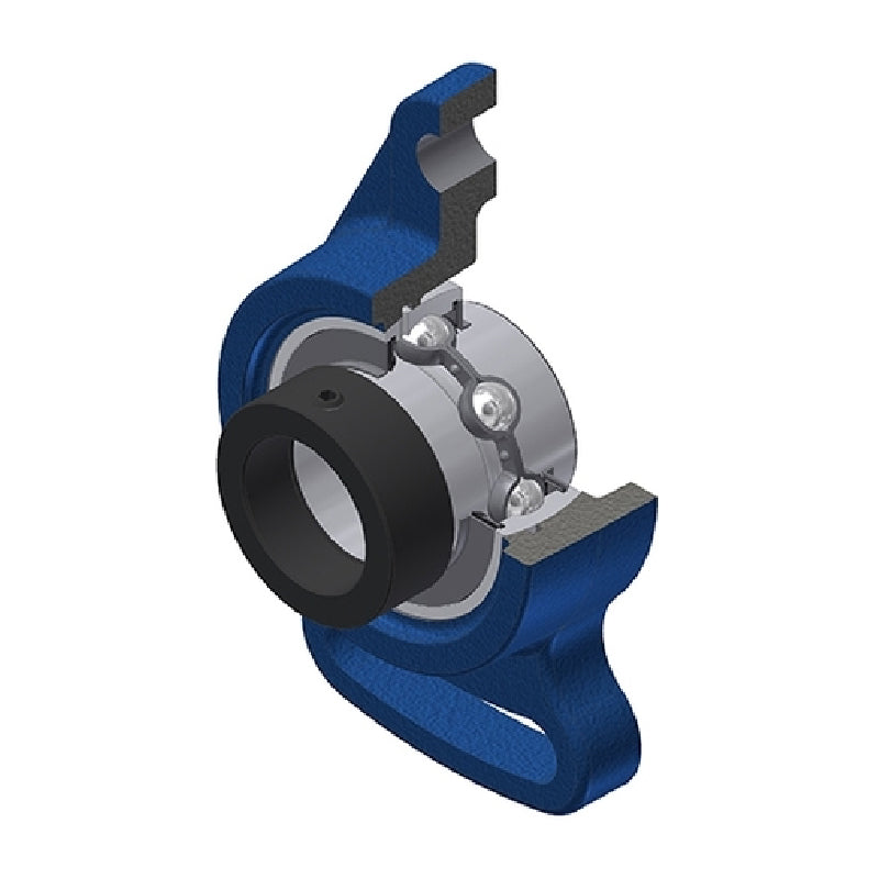 SNR EXFA203 Metric Cast Iron Adjustable Flange Unit with Eccentric Collar Insert 17mm Bore - Allow 2-3 Days