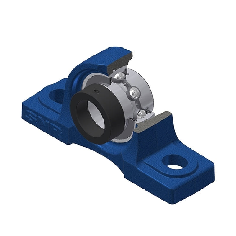 SNR EXP314 Metric Cast Iron Two Bolt Pillow / Plummer Block Housing with 70mm Eccentric Collar Insert - Allow 2-3 Days