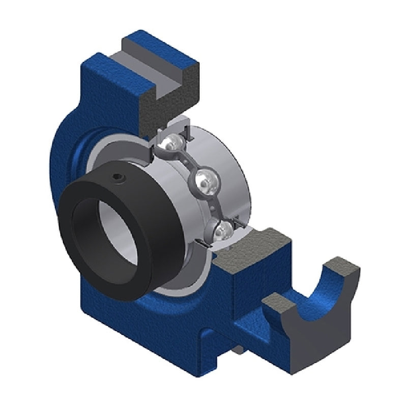 SNR EXT217 Metric Cast Iron Take Up Unit with Eccentric Collar Insert 85mm Bore - Allow 2-3 Days