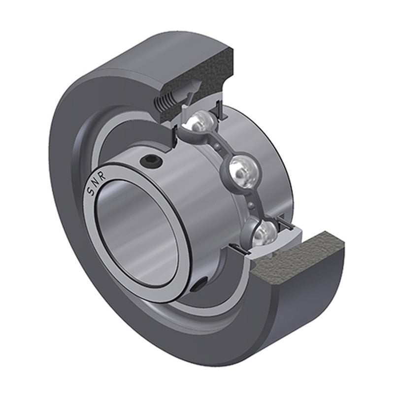 SNR UCC205 Metric Cast Iron Cartridge Unit with 25mm Bore Insert 22mm Outside Dia - Allow 2-3 Days