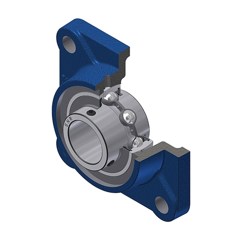 SNR UCF209N Metric Four Bolt Square Cast Iron Flange Housing with 45mm Bore Insert - Allow 2-3 Days
