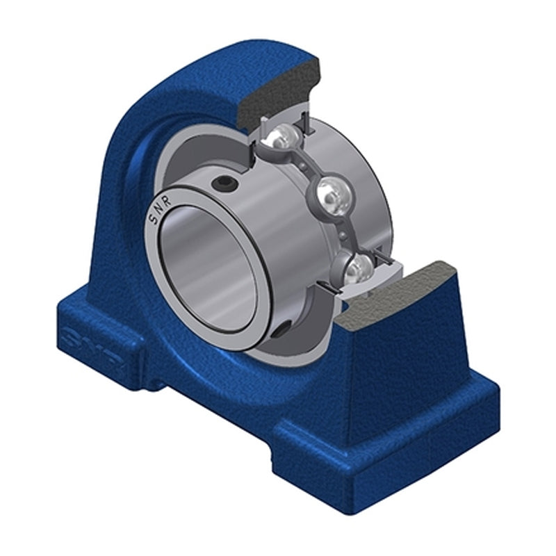 SNR UCPA211 Threaded Base Small Footprint Metric Pillow / Plummer Block Housing Supplied with 55mm Bore Insert - Allow 2-3 Days