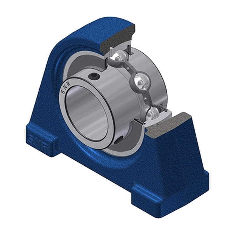 SNR UCPAE207-23 Threaded Base Small Footprint Imperial Pillow / Plummer Block Housing Supplied with 1-7/16 inch Bore Insert - Allow 2-3 Days