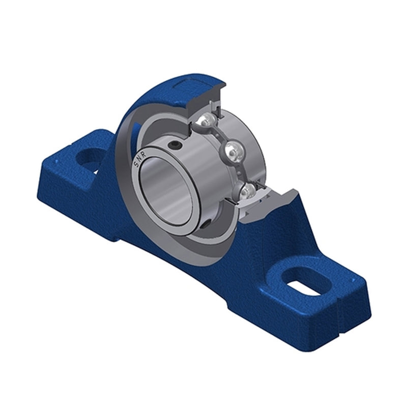SNR UCPE211-34N Imperial Cast Iron Two Bolt Pillow / Plummer Block Housing with 2-1/8 inch Bore Insert - Allow 2-3 Days