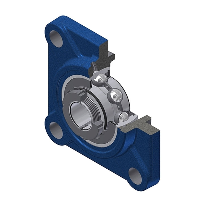SNR UKFS315H Metric Four Bolt Square Cast Iron Housing Insert and Adaptor Sleeve Fits 65mm Shaft - Allow 2-3 Days